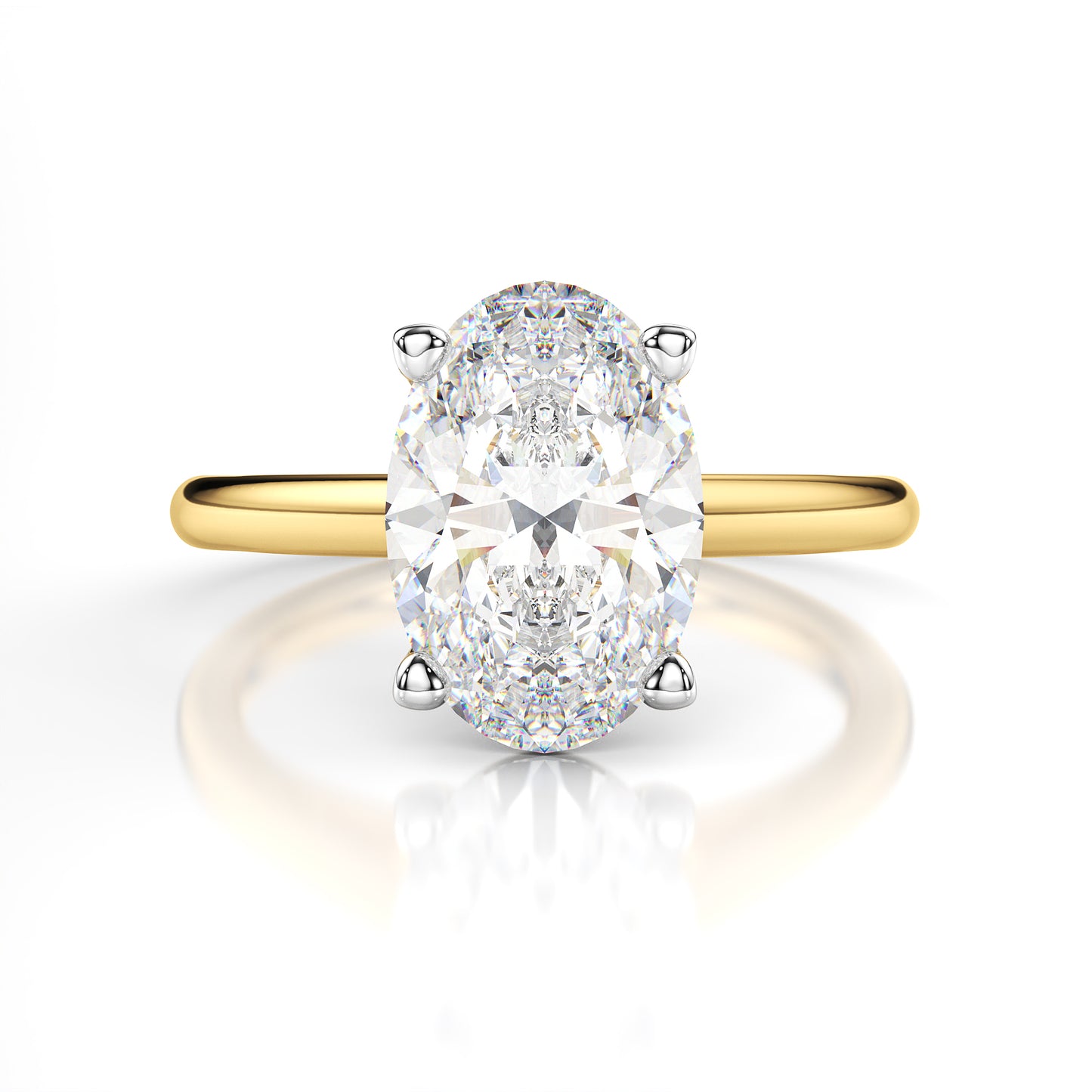 Bague de fiançailles taille ovale