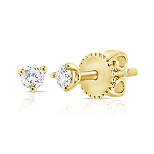 Round Solitaire Diamond Studs