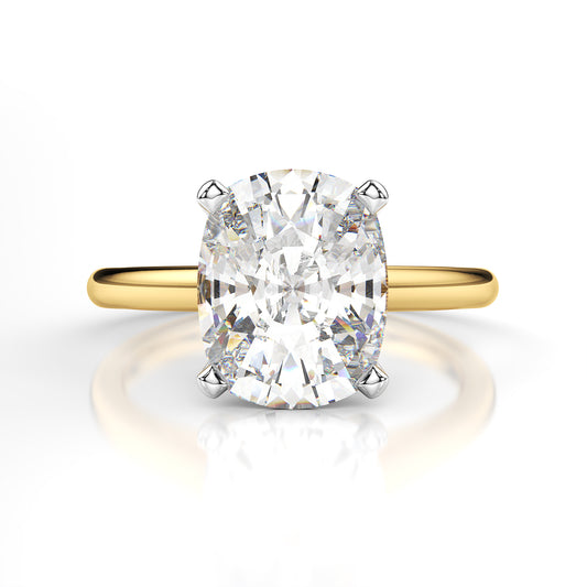 Lab Diamond Cushion Engagement Ring