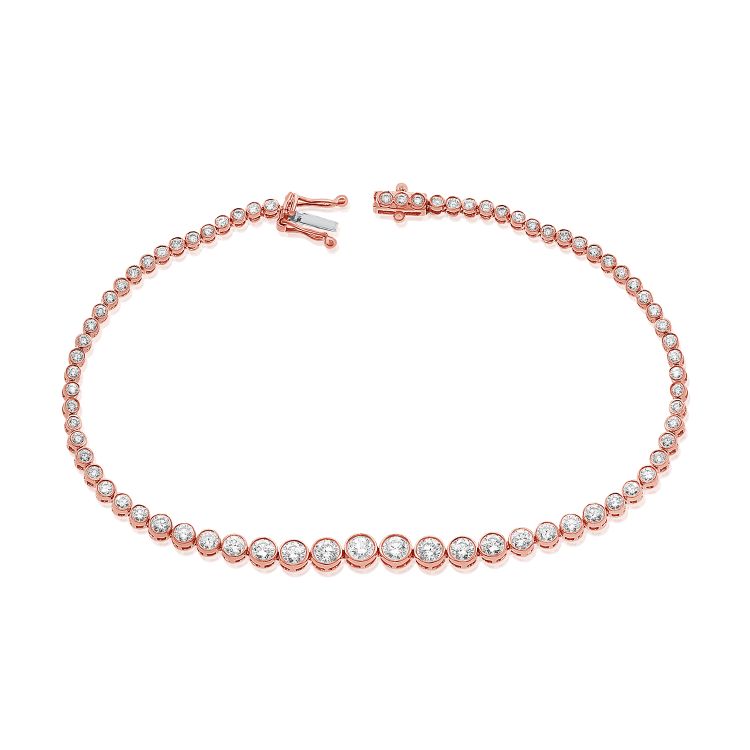 Graduating Bezel Tennis Bracelet