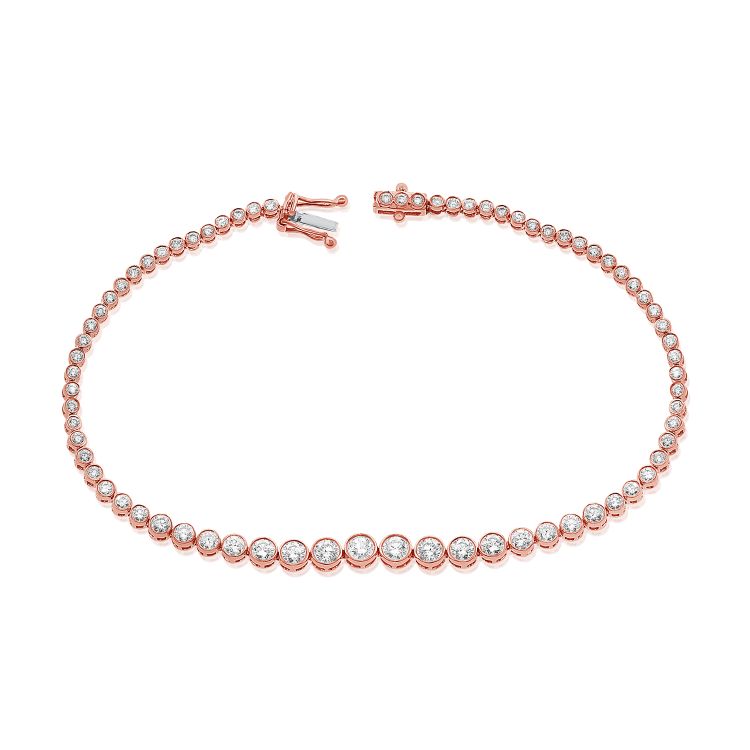 Graduating Bezel Tennis Bracelet