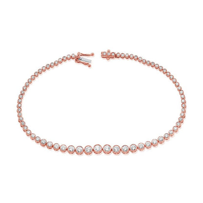 Bracelet tennis diamant serti lunette et canal 1,77 ct