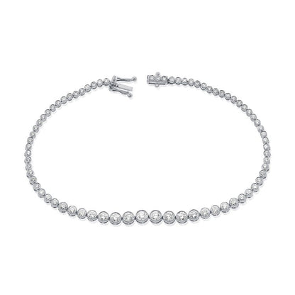 Bracelet tennis diamant serti lunette et canal 1,77 ct