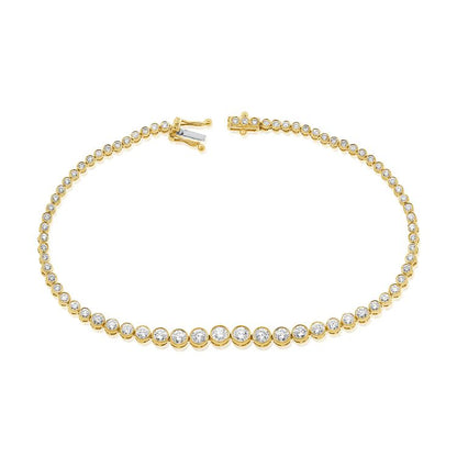 Bracelet tennis diamant serti lunette et canal 1,77 ct