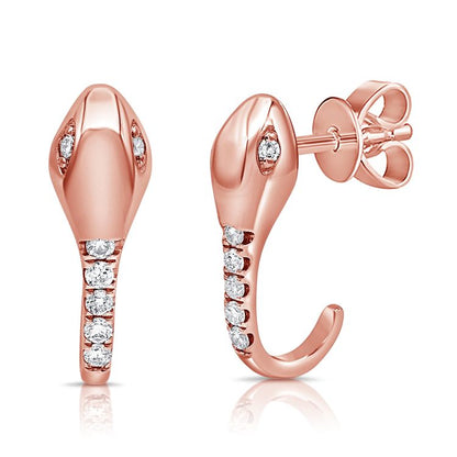 Diamond Snake Studs 14K Yellow Gold Julianna Isabella Inc. Diamond Snake Studs 14K Yellow Gold Julianna Isabella Inc.