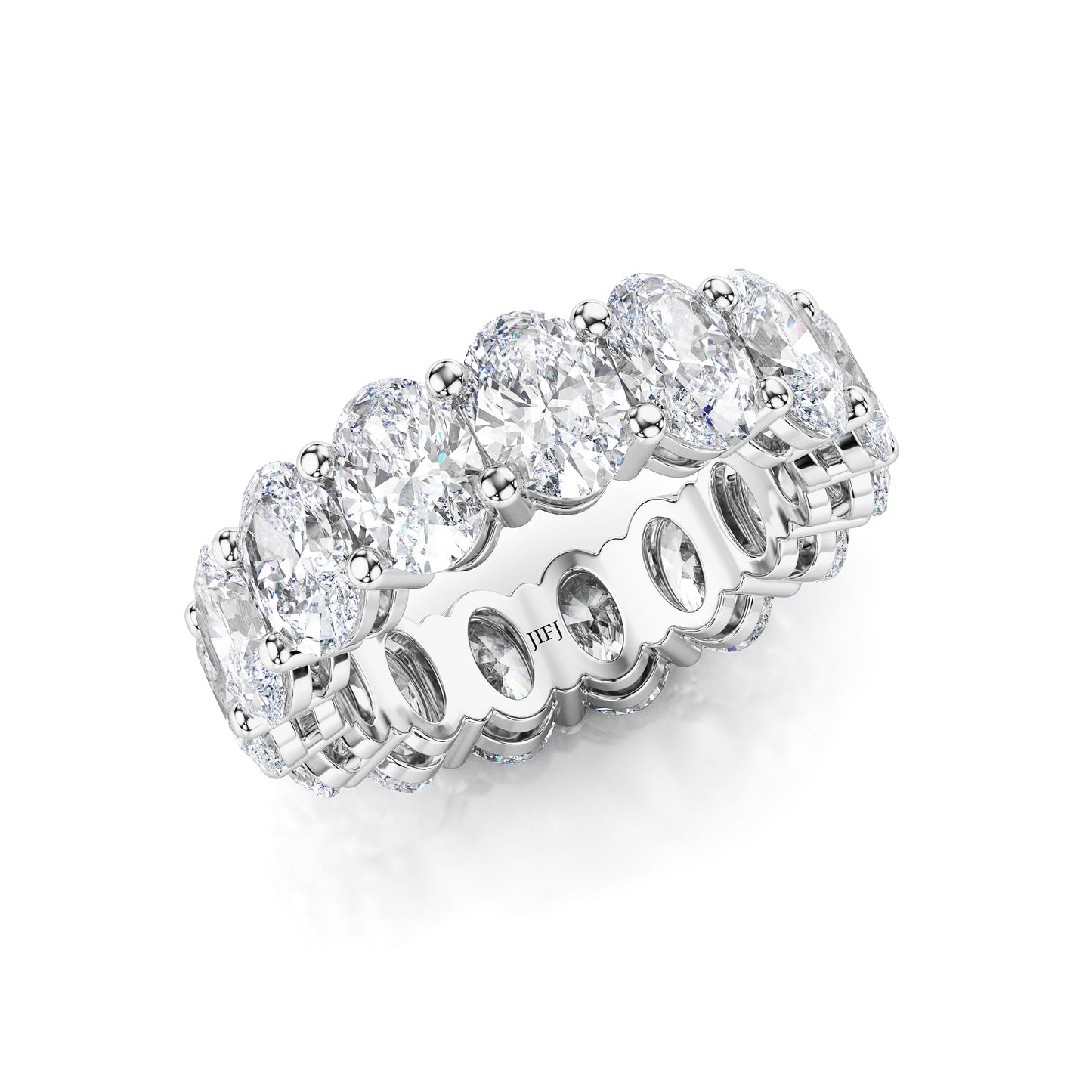 Jonc d'éternité ovale en diamant