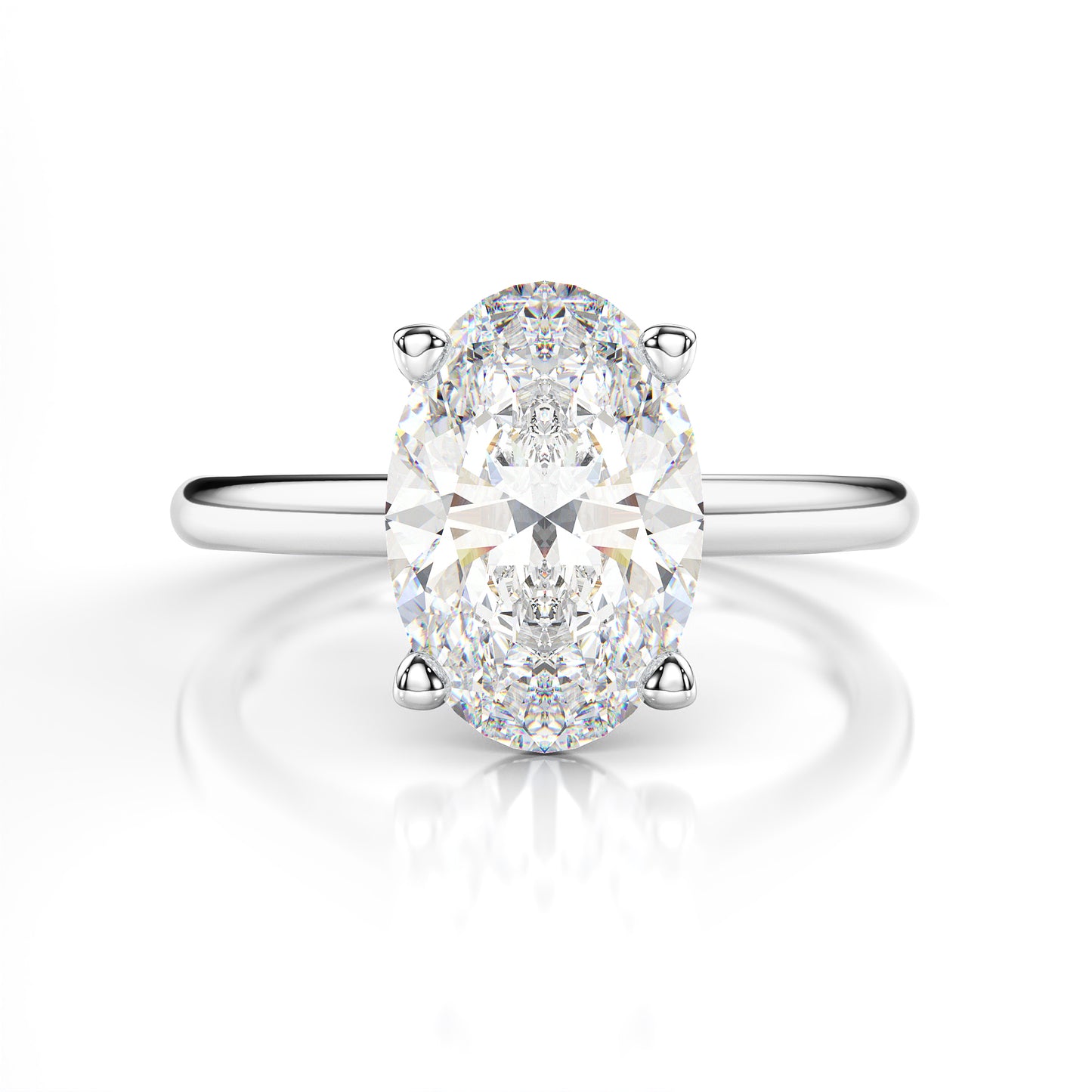 Bague de fiançailles taille ovale