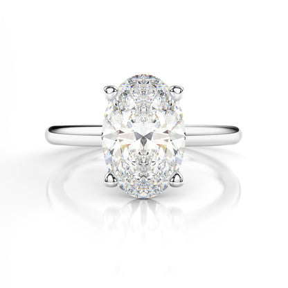 Bague de fiançailles taille ovale