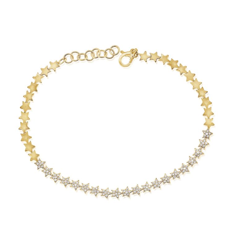 Bracelet étoile pavé de diamants