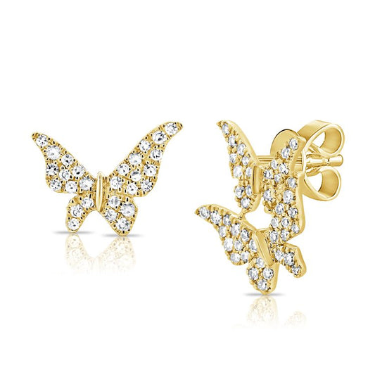 Two Plus One Butterfly Studs