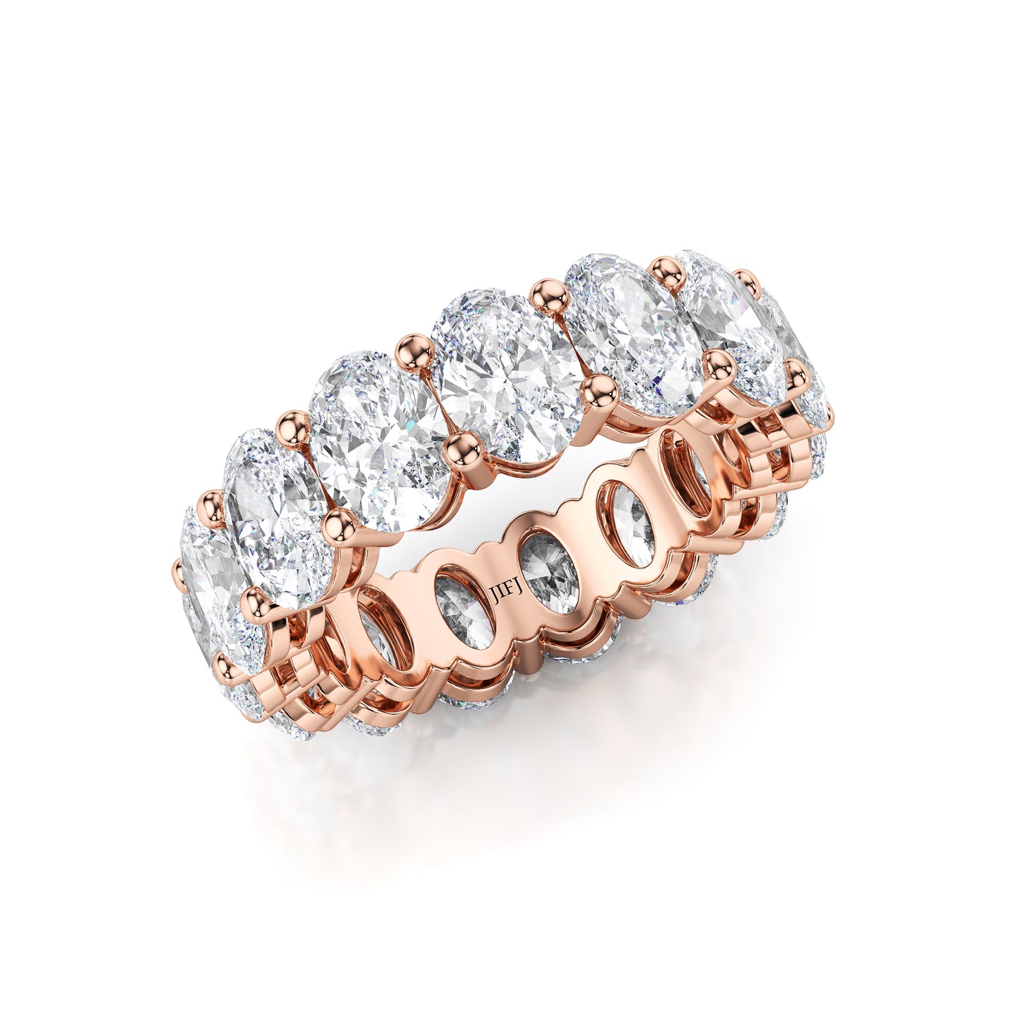 Jonc d'éternité ovale en diamant