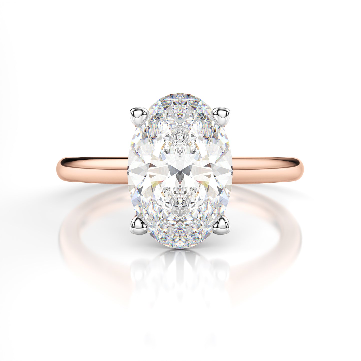 Bague de fiançailles taille ovale