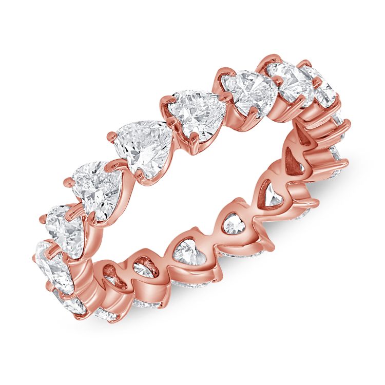 Lab Heart Diamond Eternity Band
