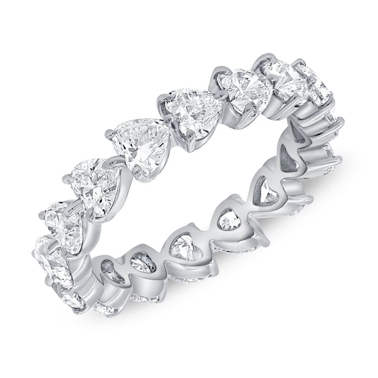 Lab Heart Diamond Eternity Band