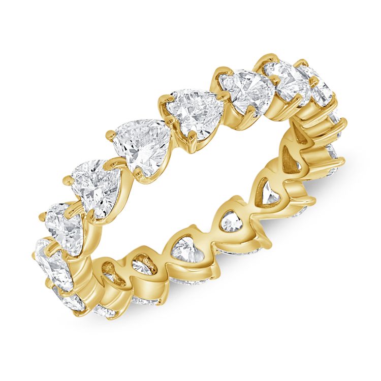 Lab Heart Diamond Eternity Band