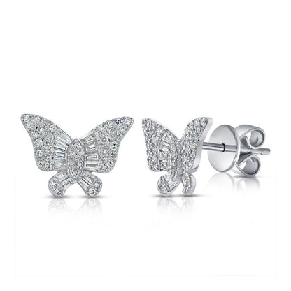 Whimsy Diamond Butterfly Studs