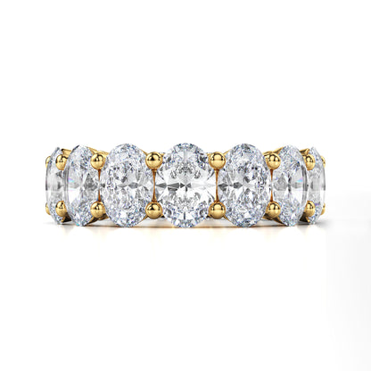 Jonc d'éternité ovale en diamant