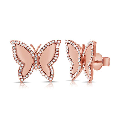 Butterfly Outline Diamond Studs