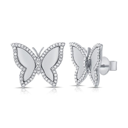 Butterfly Outline Diamond Studs