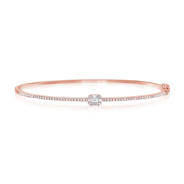 Baguette Diamond Stackable Bangle