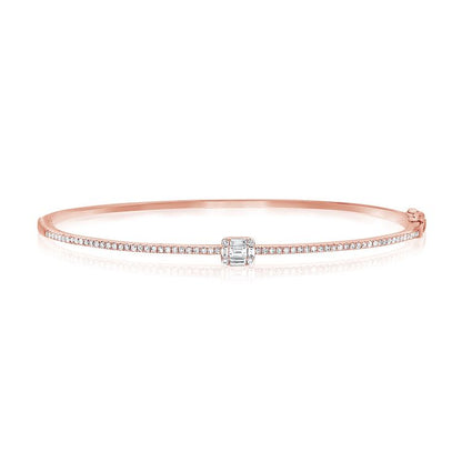 Baguette Diamond Stackable Bangle
