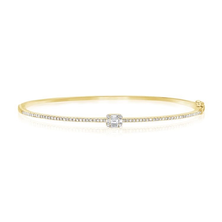 Baguette Diamond Stackable Bangle