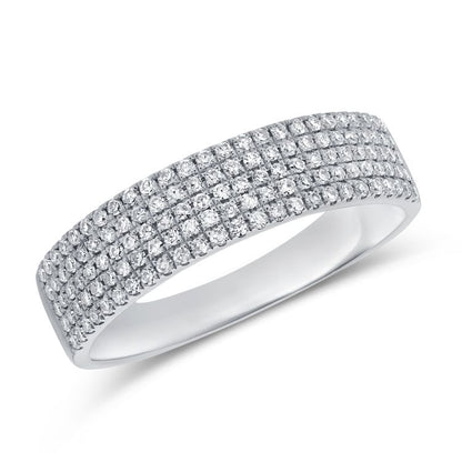 Five Row Diamond Pavé Ring