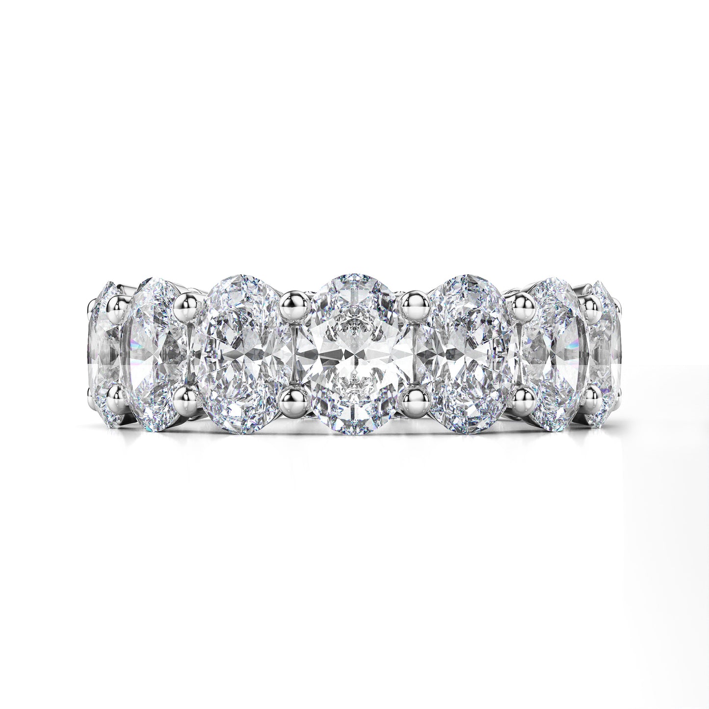 Jonc d'éternité ovale en diamant