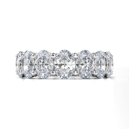 Jonc d'éternité ovale en diamant