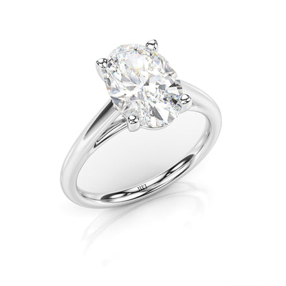 Bague de fiançailles taille ovale