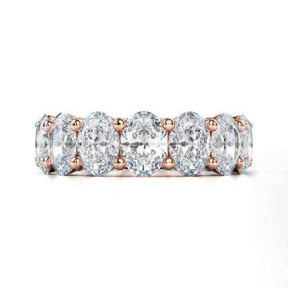 Jonc d'éternité ovale en diamant