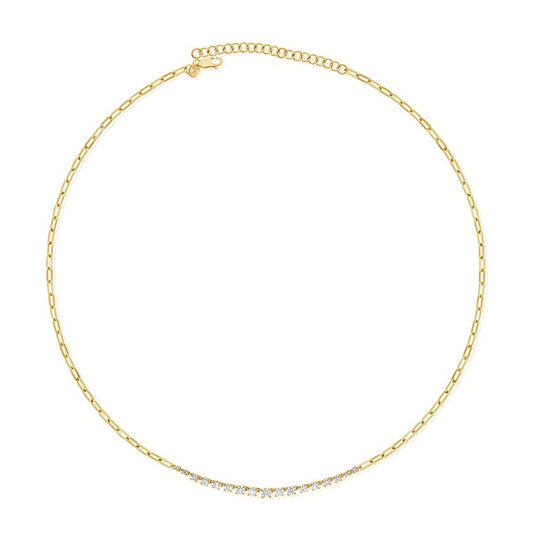 Diamond Link Tennis Necklace