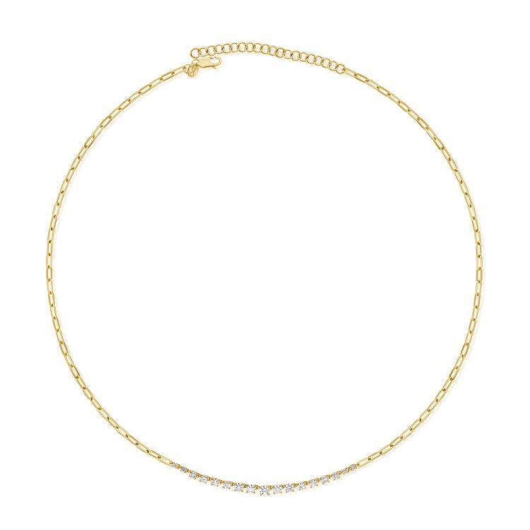 Diamond Link Tennis Necklace