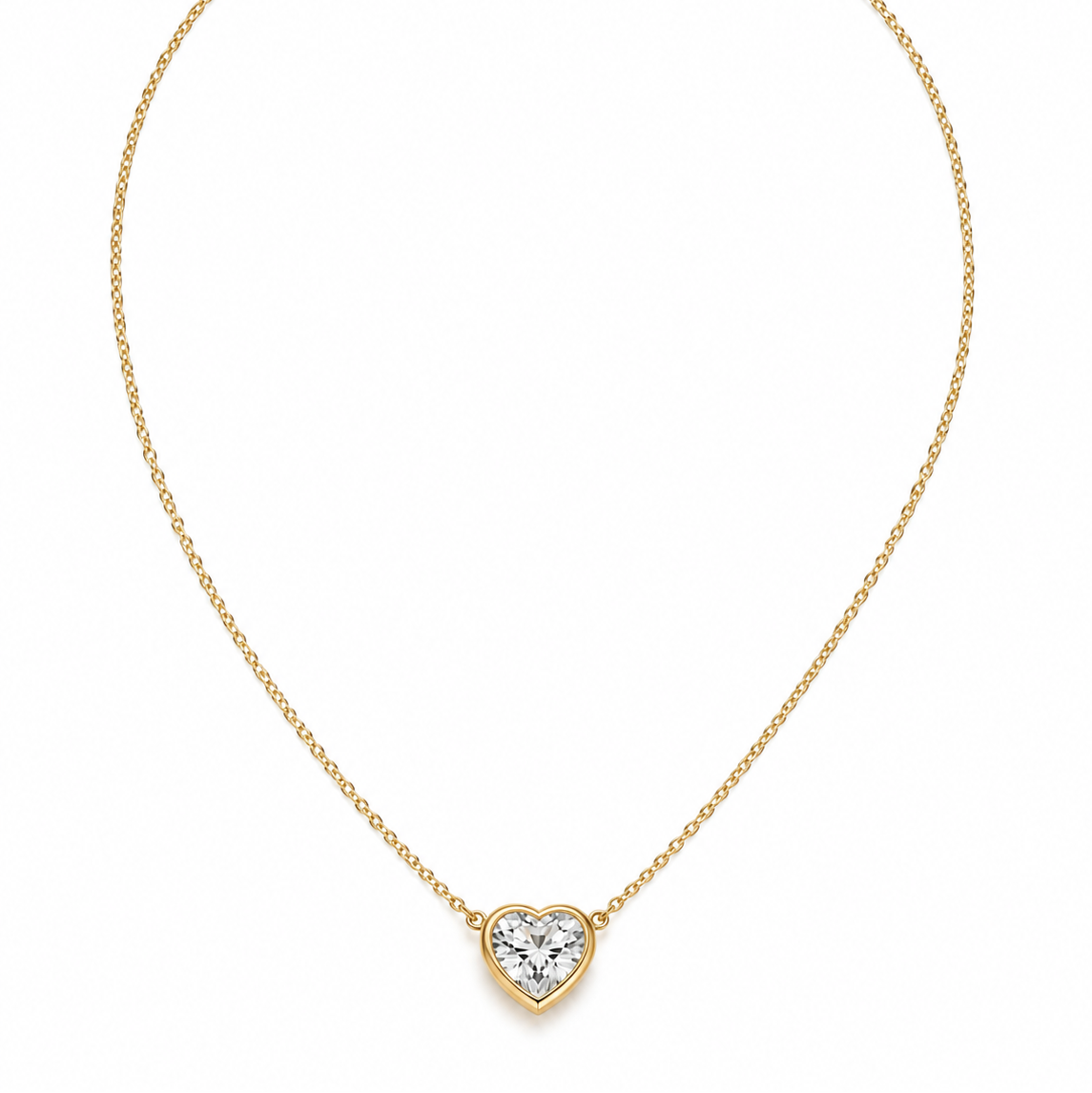 Lab Diamond Heart Pendant Necklace