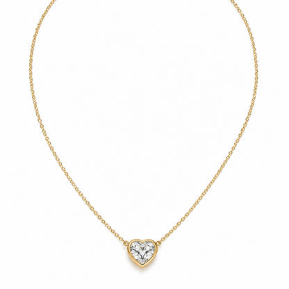 Lab Diamond Heart Pendant Necklace