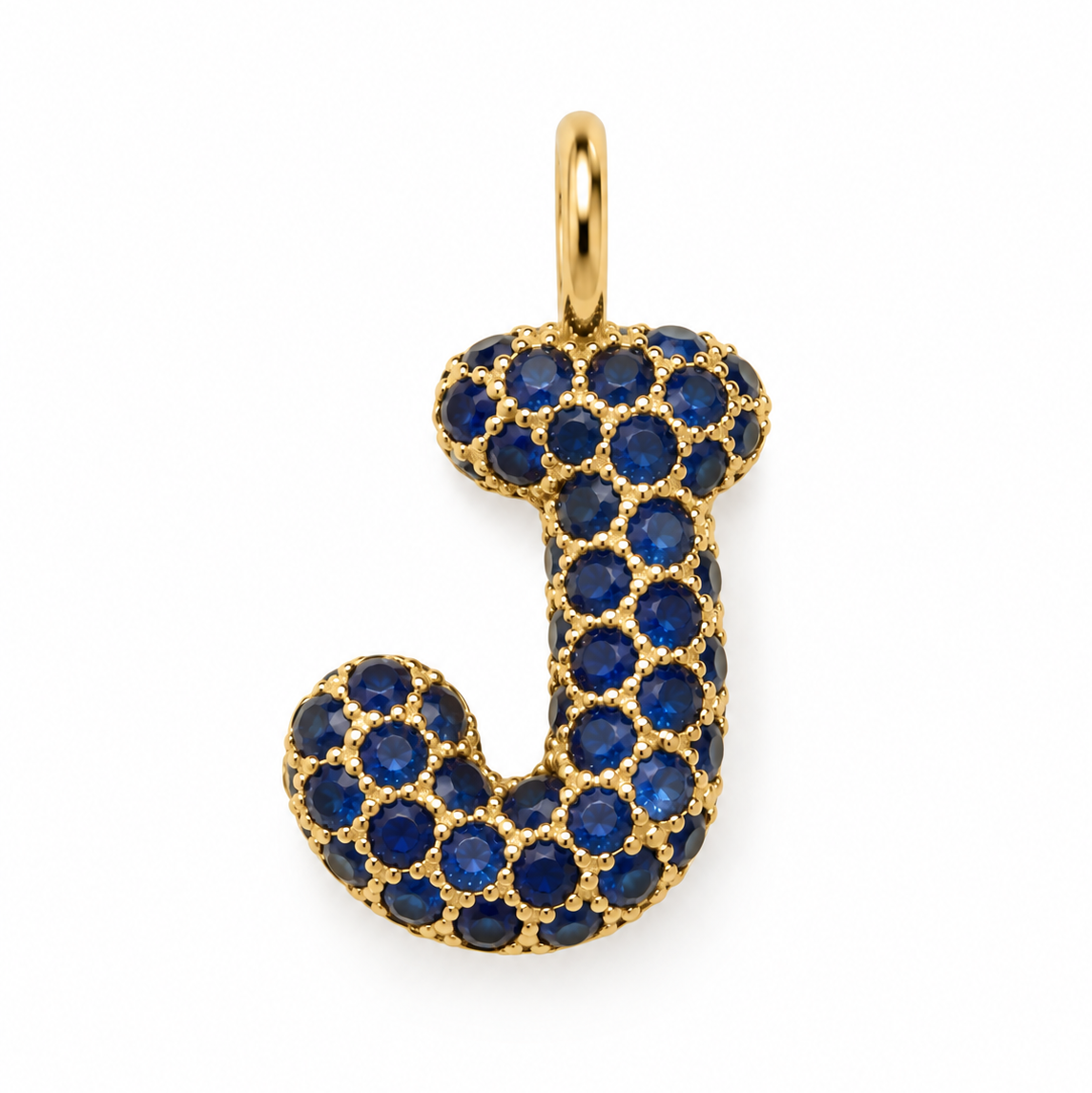 Sapphire Bubble Letter Pendant