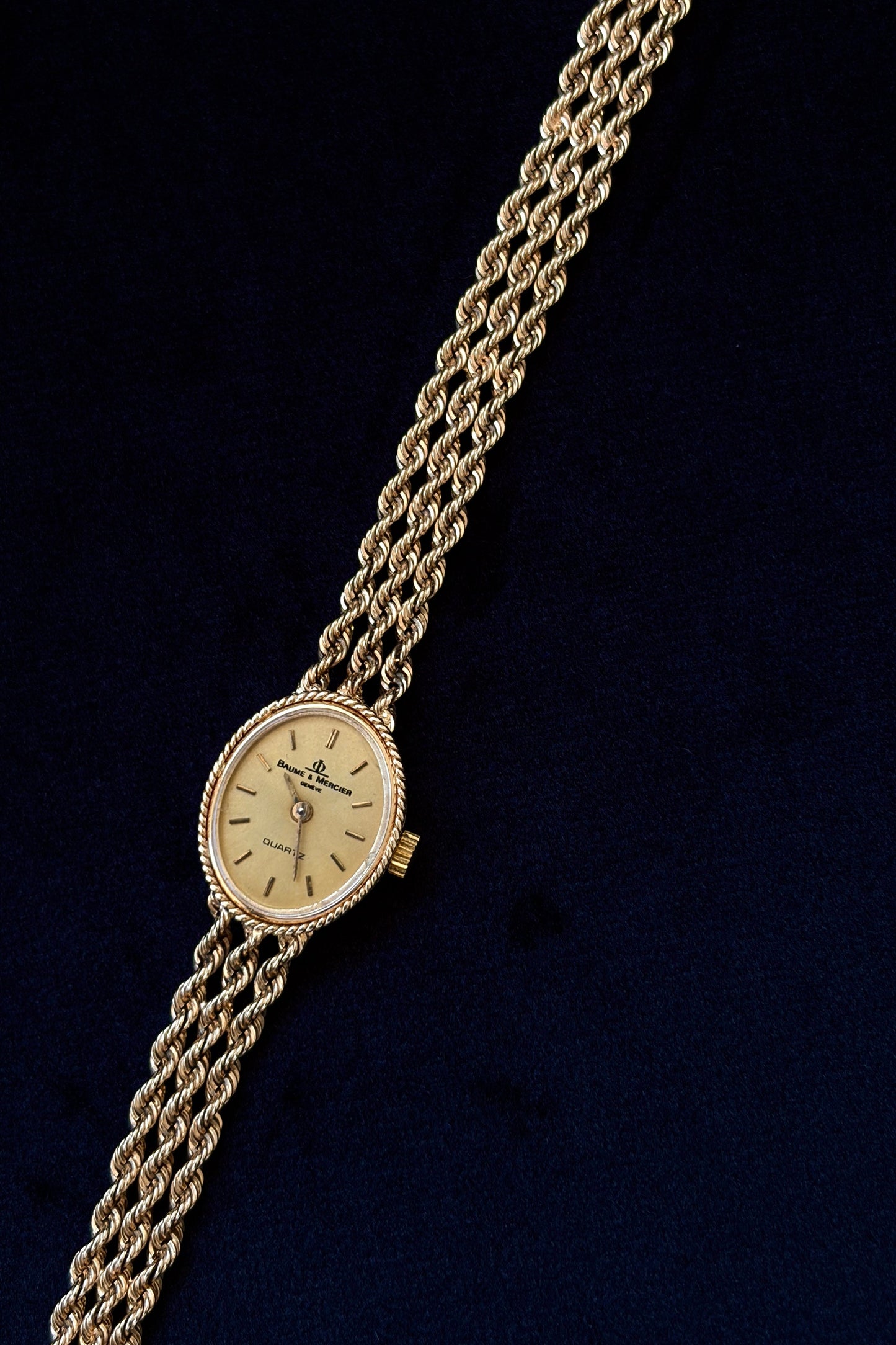 Baume & Mercier: Triple Strand Vintage Watch