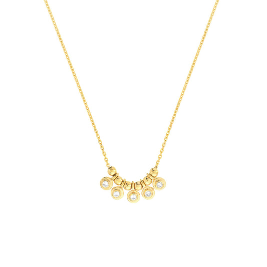 Mini collier de diamants et de perles