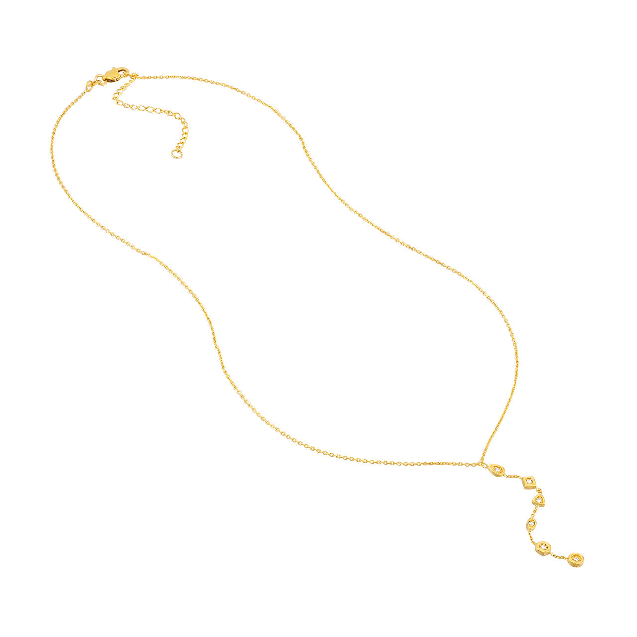 Lariat à lunette en diamant mixte
