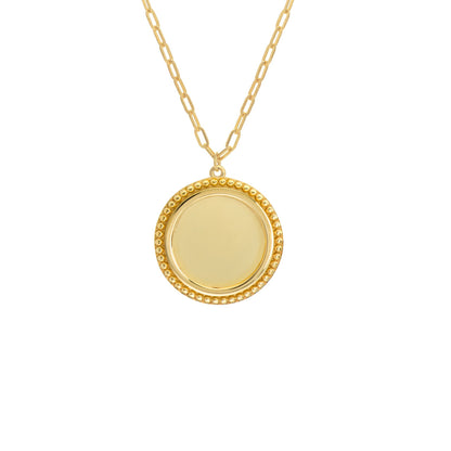 Engravable Beaded Disc Medallion