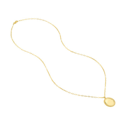 Engravable Beaded Disc Medallion