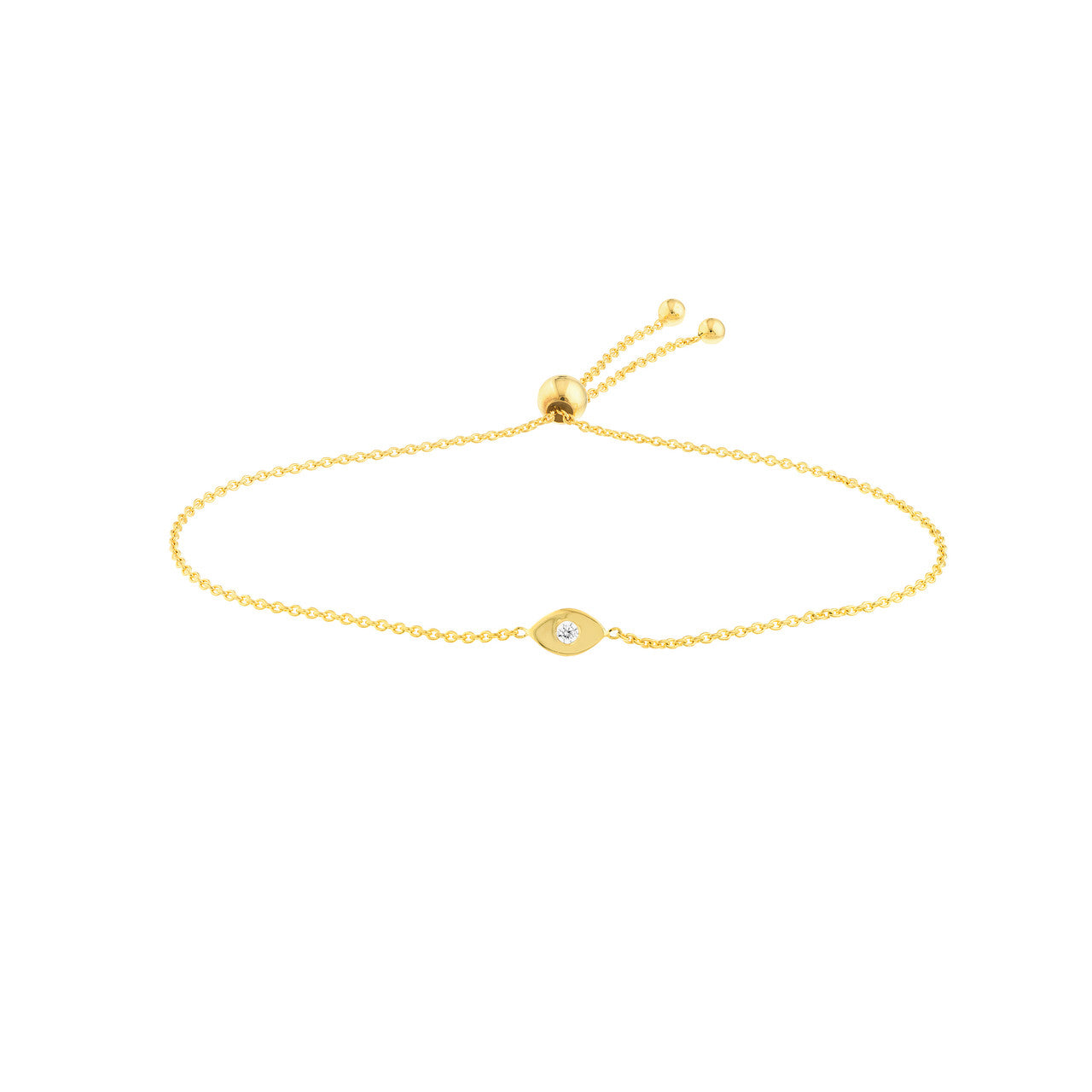 Bracelet Bolo Diamant Mauvais Oeil