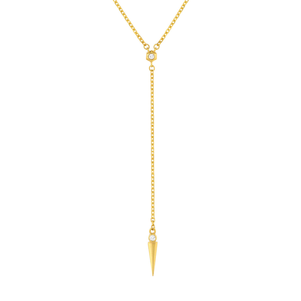 Lariat en diamant en couches