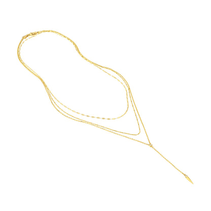 Lariat en diamant en couches