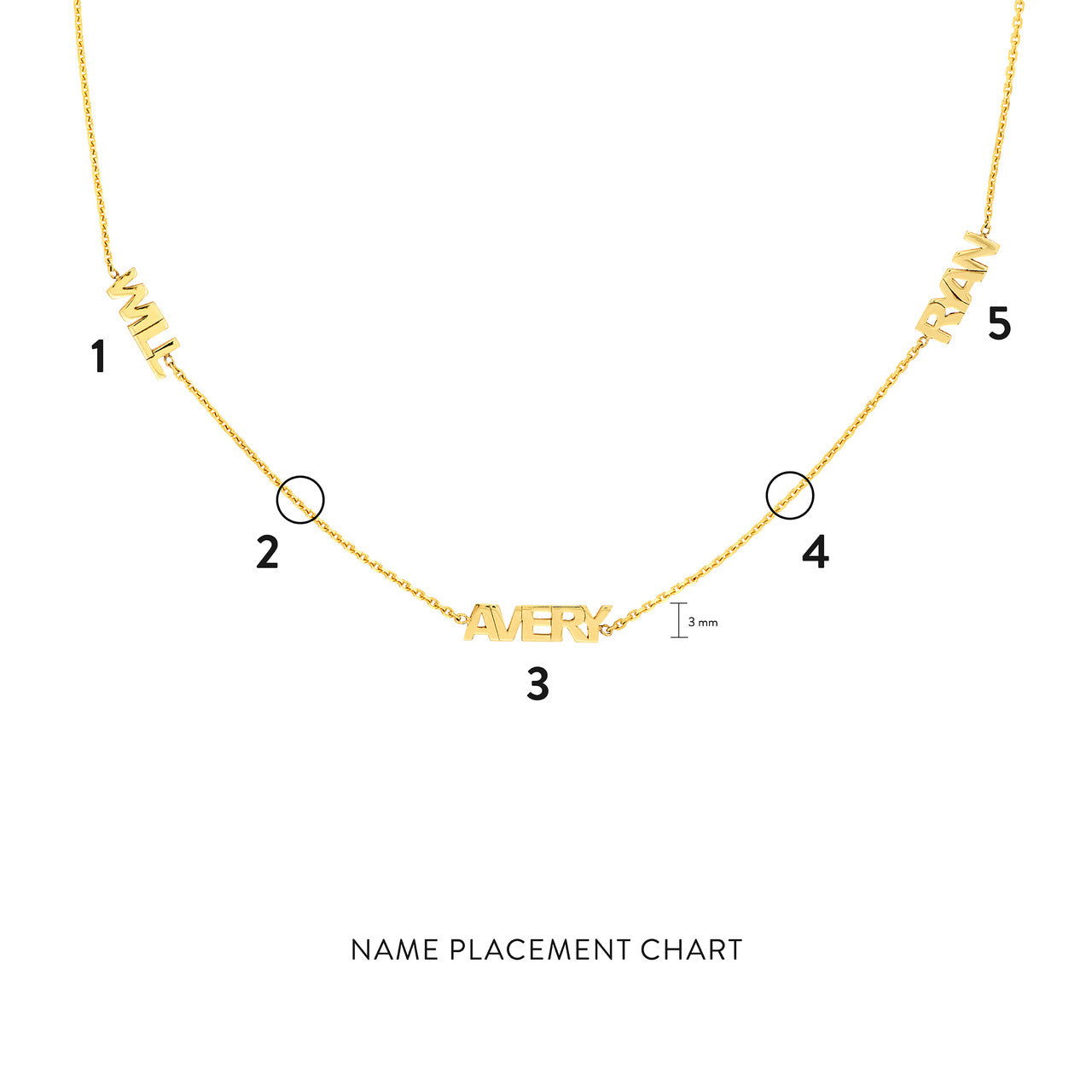 Collier de station de nom de mini bloc
