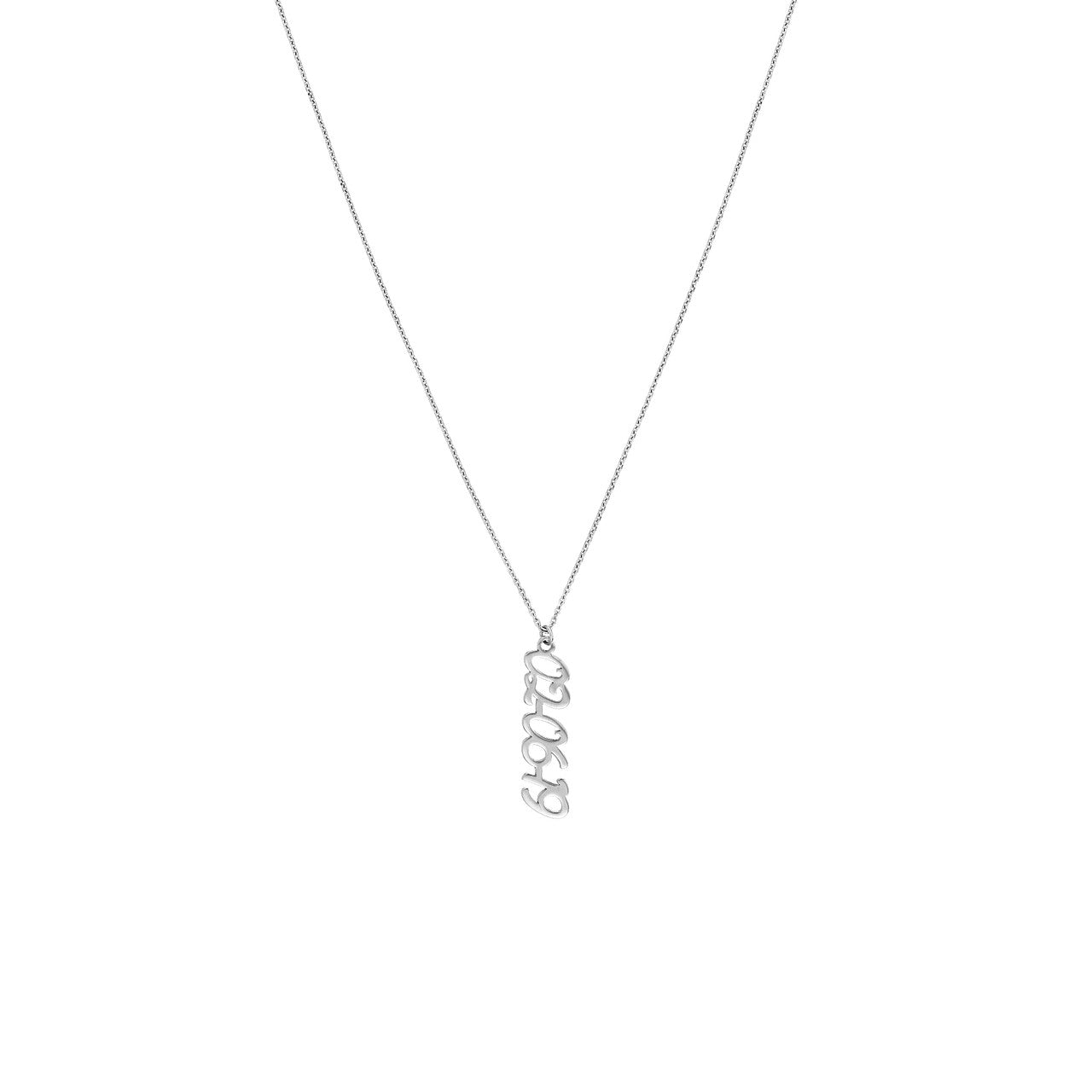 Collier à chiffres à écriture verticale