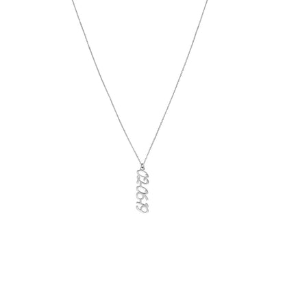Collier à chiffres à écriture verticale