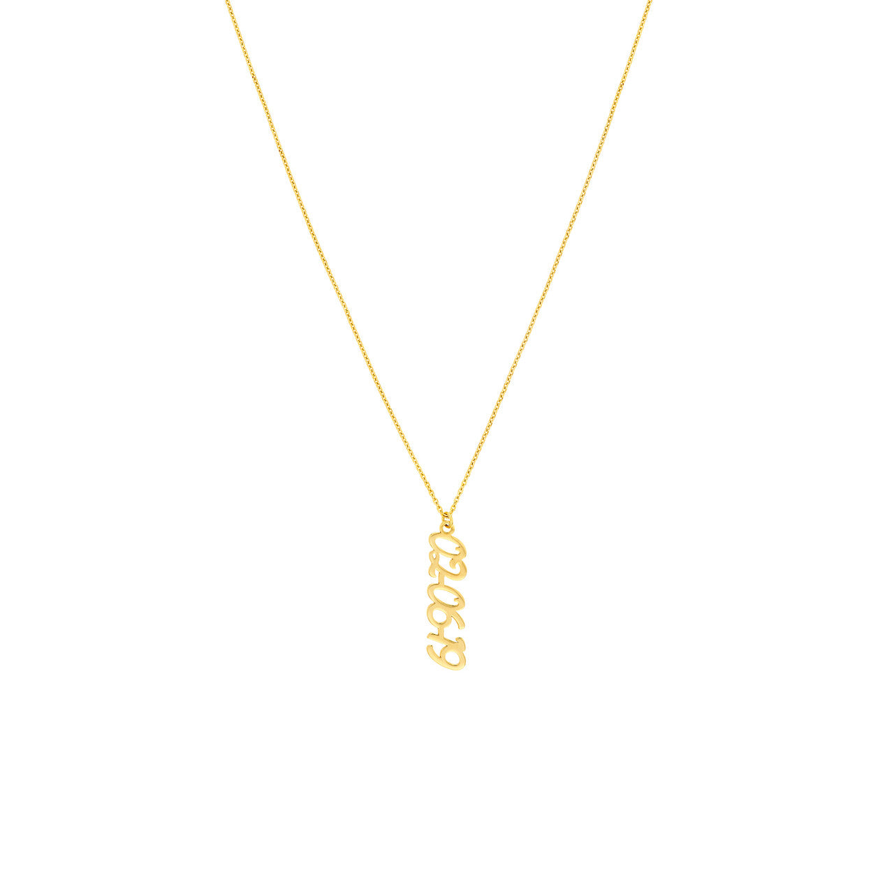 Collier à chiffres à écriture verticale