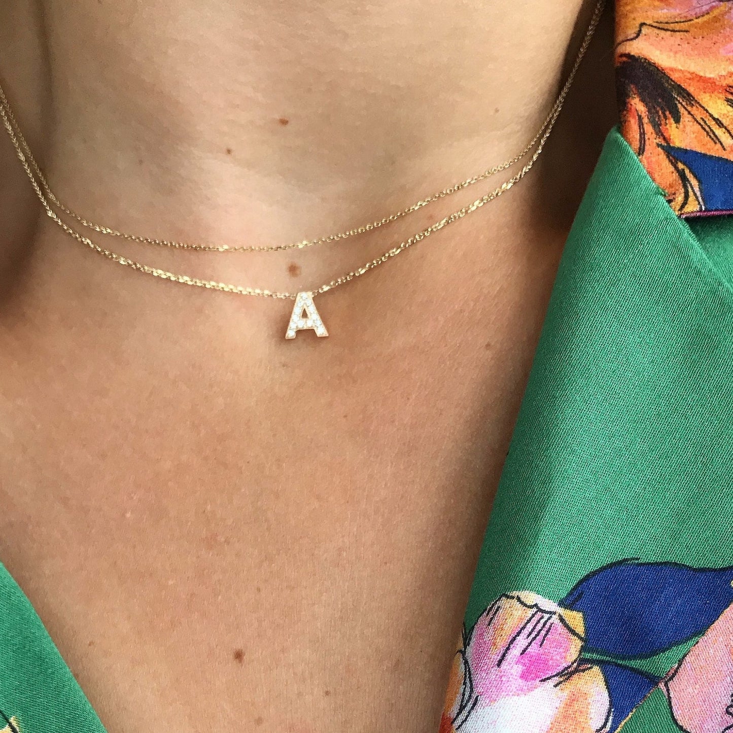 Collier Initiale Diamant