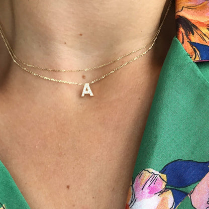 Collier Initiale Diamant